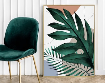Póster de plantas boho