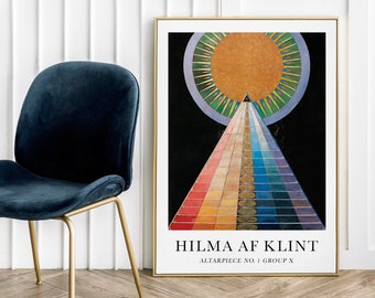 Hilma af Klint Altarpiece No. 1 Grupo X - Póster de papel impreso