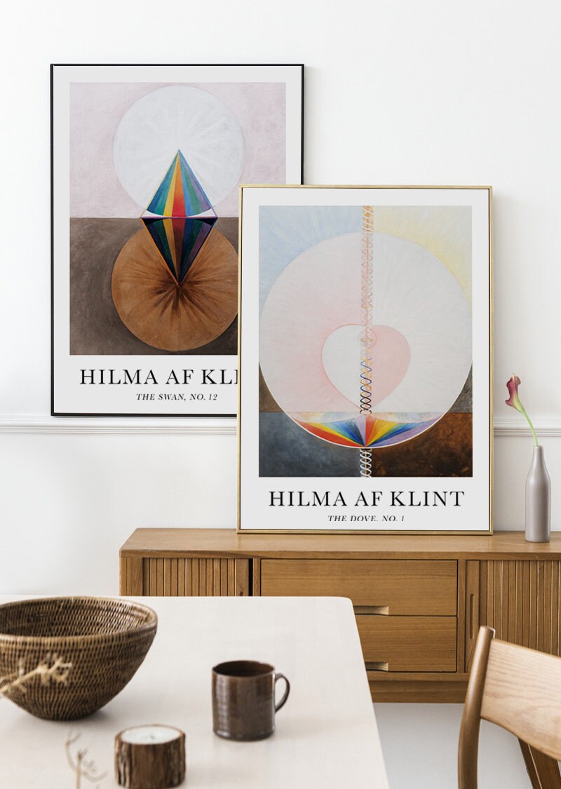 Set of 2 Prints, Set of 2 Wall Art, Set of 2 Posters Hilma Af Klint