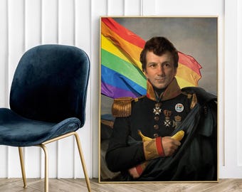 Póster con retrato del mayor general Dido, arte popular para hombres