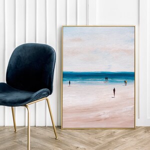 En la playa Póster abstracto Póster colorido Póster rosa