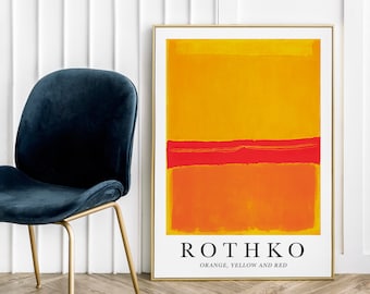 Rothko Orange Gelb Rot Mark Rothko Kunst - Poster Leinwand Kunst Abstrakt