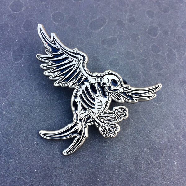 Angry Sparrow - 2 inch enamel pin