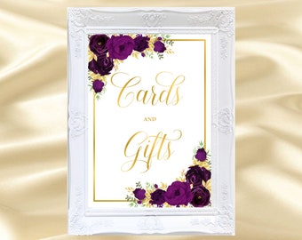 Eggplant cards and gifts sign printable floral cards and gifts sign gold cards and gifts sign boho cards and gifts sign cards and gifts,19