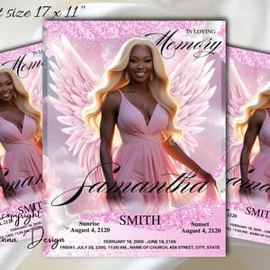Pink Sky Dove Obituary Funeral Program Obituary Dove Angel Wings Pink Heaven Sky Funeral Program Obituary Luxury Pink Order of Servic,1-001f