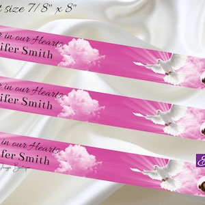 Modello nastro commemorativo colomba Nastro commemorativo con foto Nastro commemorativo cielo rosa Nastri commemorativi colomba Nastro commemorativo con foto Celebratio,0-043f