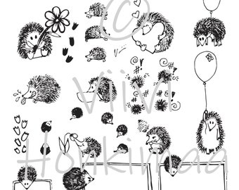 Hedgehog stickers printable A4 & Letter
