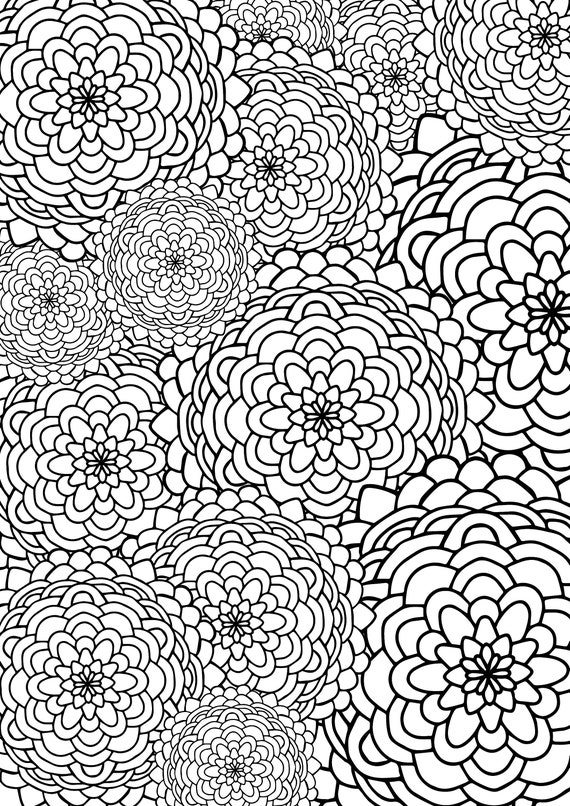 relaxing printable mandala coloring page a4 letter etsy australia