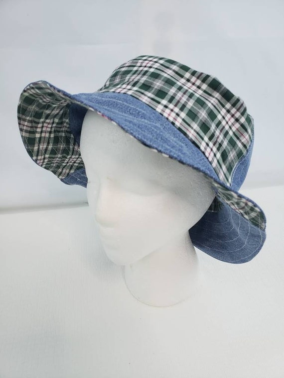 Reversible Fisherman Green Plaid Bucket 