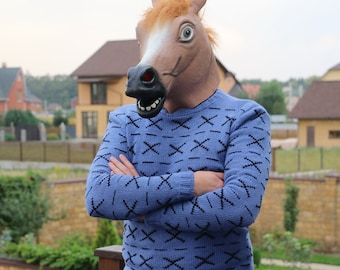 Tailor-made replica blue sweater from a famous TV show