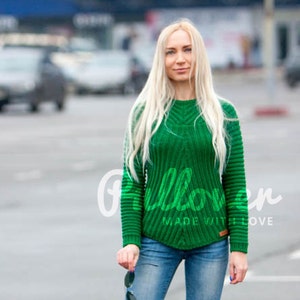 Chunky sweater, Custom knit sweater, Stylish knitted pullover sweater women jumper, Made to order hand knit sweater, Bespoke sweater