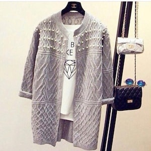 Chunky knit cardigan Cable knit coat Chunky sweater coat Womens knit poncho Hand knit cardigan Knit long jacket Aran-style cardigan coat