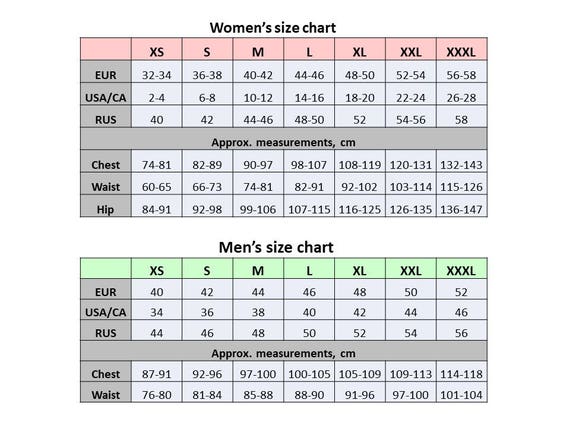 Womens Jumper Size Chart