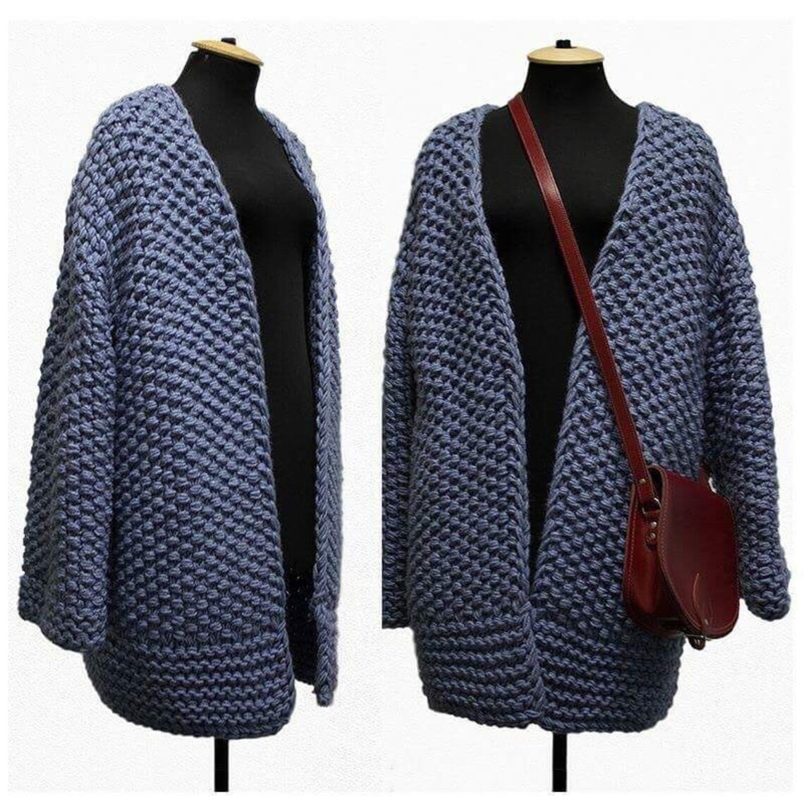 Oversized Cardigan Chunky Knit Hand Knitted Womens Cardigan Etsy