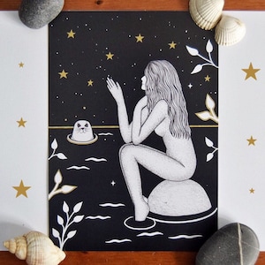 Selkie | Sceau - Impression A5 | Le désir de Selkie | Impression artistique