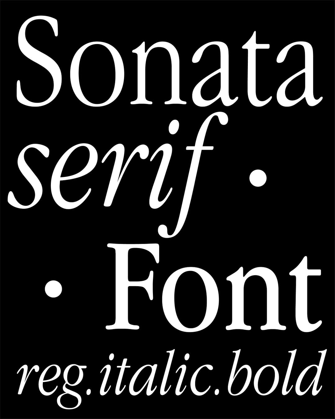 Sonata - Serif Family Font Minervis - Etsy