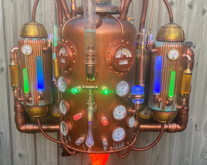 Steampunk jetpack with smoke machine