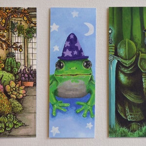 Magical Bookmarks - Botanical Greenhouse, Wizard Frog and Knight Statue!