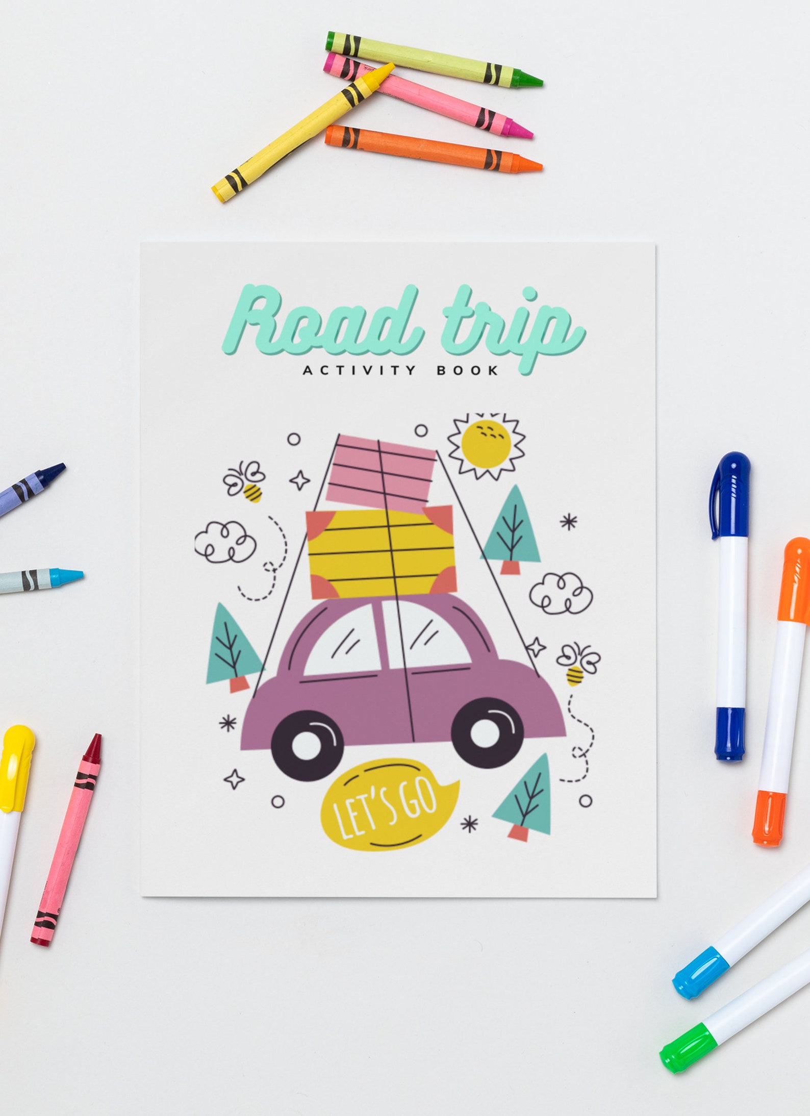 Road Trip Travel Activity Book for Kids - Digital Files Instant