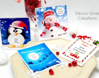 Carte Pere Noel Etsy