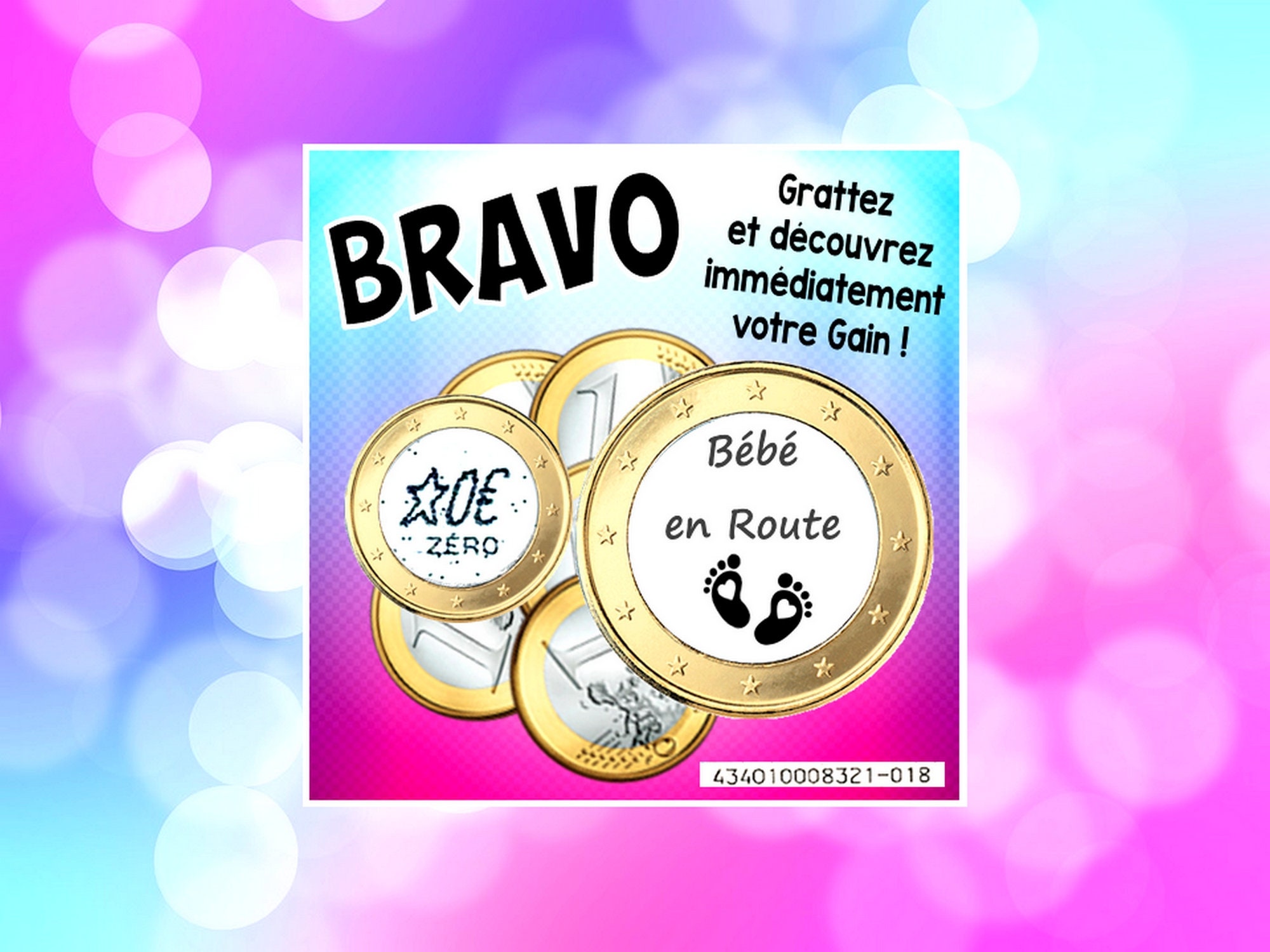 Bravo Baby In Route 1 Scratch Card Announces Pregnancy Baby Etsy