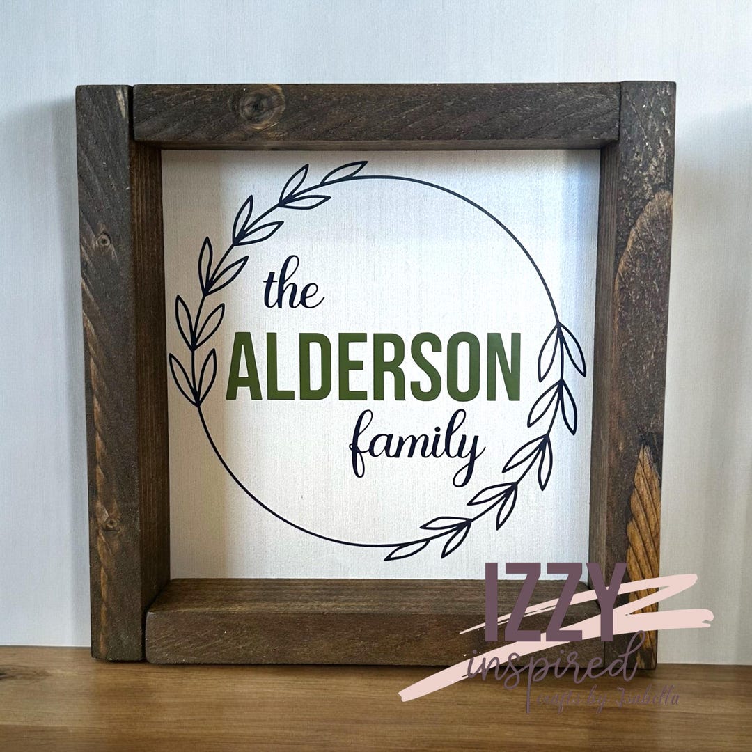 Personalized 8x8 Family Name Sign - Etsy