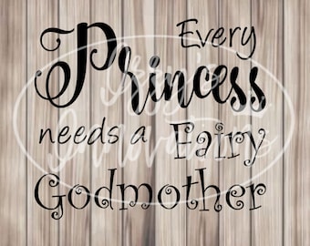 Principessa Fata Madrina SVG: Cricut, Silhouette Cut File (download digitale)