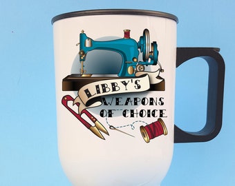 Sewing Travel Mug Etsy