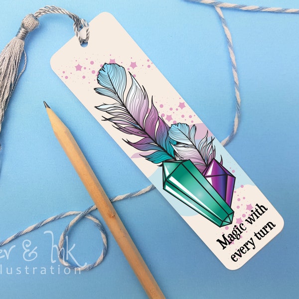 PERSONALISED magical themed custom bookmark for avid reader bookworm birthday gift