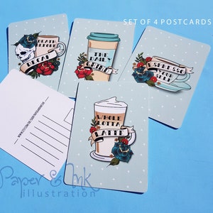 Kaffeeliebhaber Geschenk, Kunstpostkarten, Kaffeemotiv, Geschenkidee, Kaffeekunst, kleines Kaffeegeschenk, Espresso Geschenk, Latte Trinker