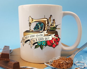 Sewing Machine Mug, Seamstress Gift, Funny Craft Coffee Mug