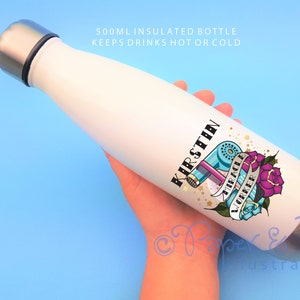 PERSONALIZED hairdresser stylist water bottle birthday christmas gift idea for work
