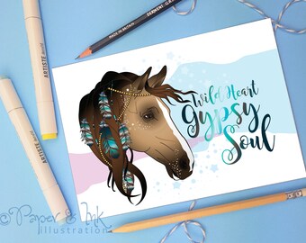 Gypsy Horse Print Etsy