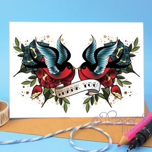 GEPERSONALISEERDE bedankkaart voor een speciale behulpzame vriend om te zeggen dat ik je tattoo-slikontwerp waardeer