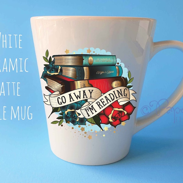 personalisierte Latte Tasse für Bücherliebhaber Leser Kaffeetasse Geschenk zum Geburtstag oder Weihnachten für jemanden, der liest