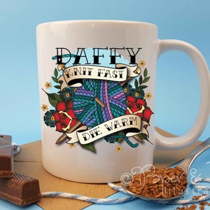 personalised knitting gift idea for someone who knits with yarn craft funny present for her granny gift idea