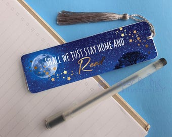 Funny bookmark : stay home and read books