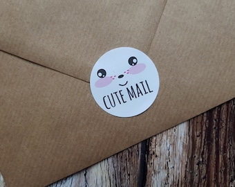 small business, handmade business, postal stickers, cute stickers, cute mail, happy mail, happy post