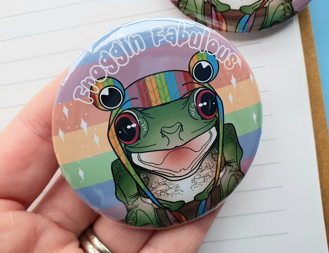 LGBTQ Frog Pin Badge Funny LGBTQ Gift Frog Pun Gift Cute Frog Badge lgbtq-frog-pin-badge-funny-lgbtq-gift-frog-pun-gift-cute-frog-badge