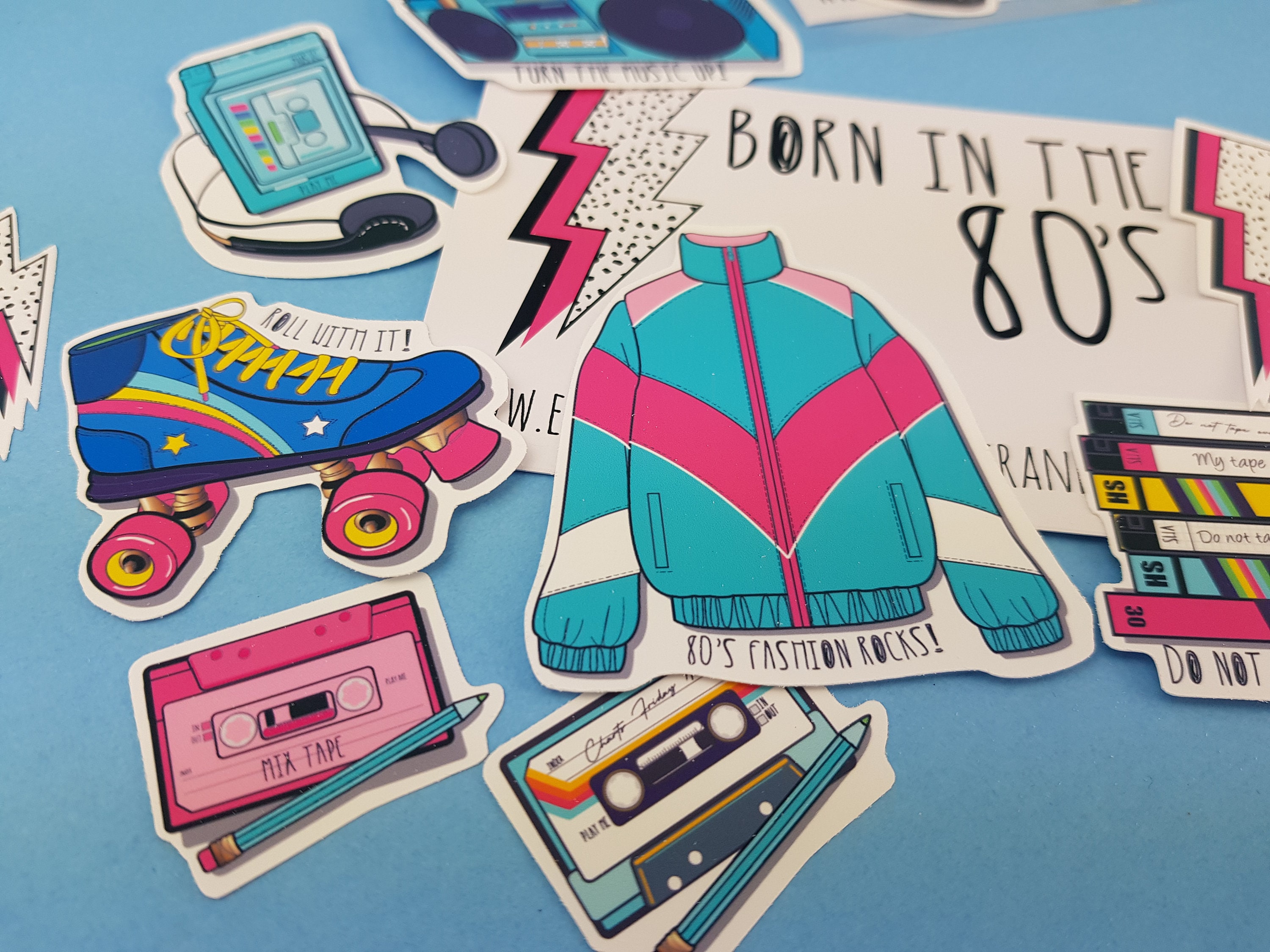 1980&rsquo;s Sticker Set 80&rsquo;s Nostalgia Stickers Matt | Etsy UK