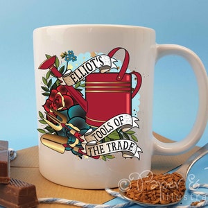 personalised cup for granny or grandad allotment or gardening themed coffee cup nice present for birthday or christmas