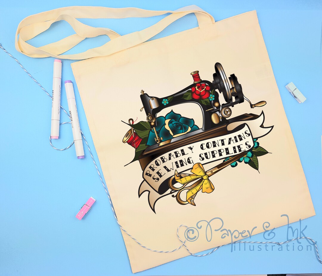 Sewing Supplies Bag, Sewing Gift Ideas, Sewing Bag, Sewing Themed Gift