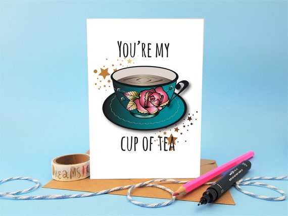 Carte de vœux for Sale avec l'œuvre « Tu es mon meilleur thé