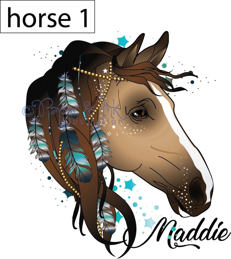 personalised horse print bookmark horse themed stocking etsy