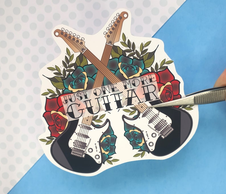Guitar Player Sticker, Rock Band Instruments Decal - Etsy