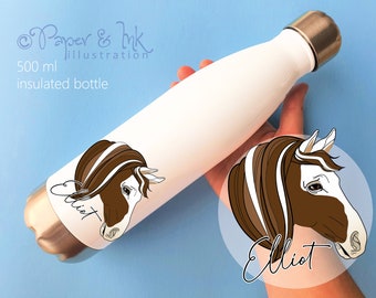 personalised water bottle, horse gift, horse riding gift, horsey gift, drinks bottle, equine gift, equestrian present, horse christmas