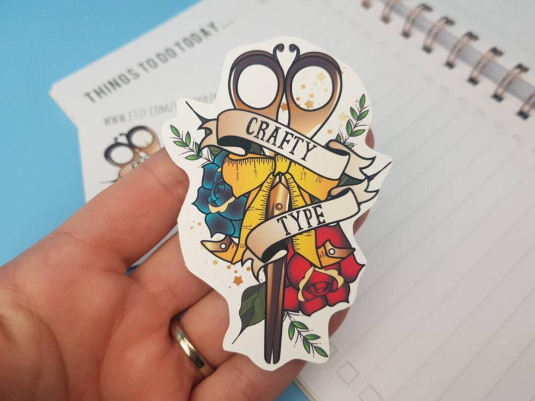 Crafty Type Vinyl Sticker, Sewing Decal, Planner Sticker - Etsy