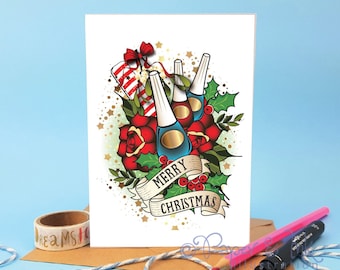 Nail technologist christmas card for a nail tech or student beauty therapist son or daughter