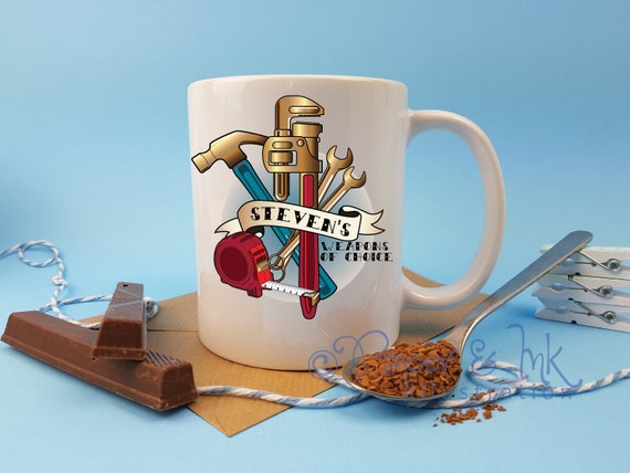 Personalized Plumber Mug Gift, Orca Coated Coffee Cup
