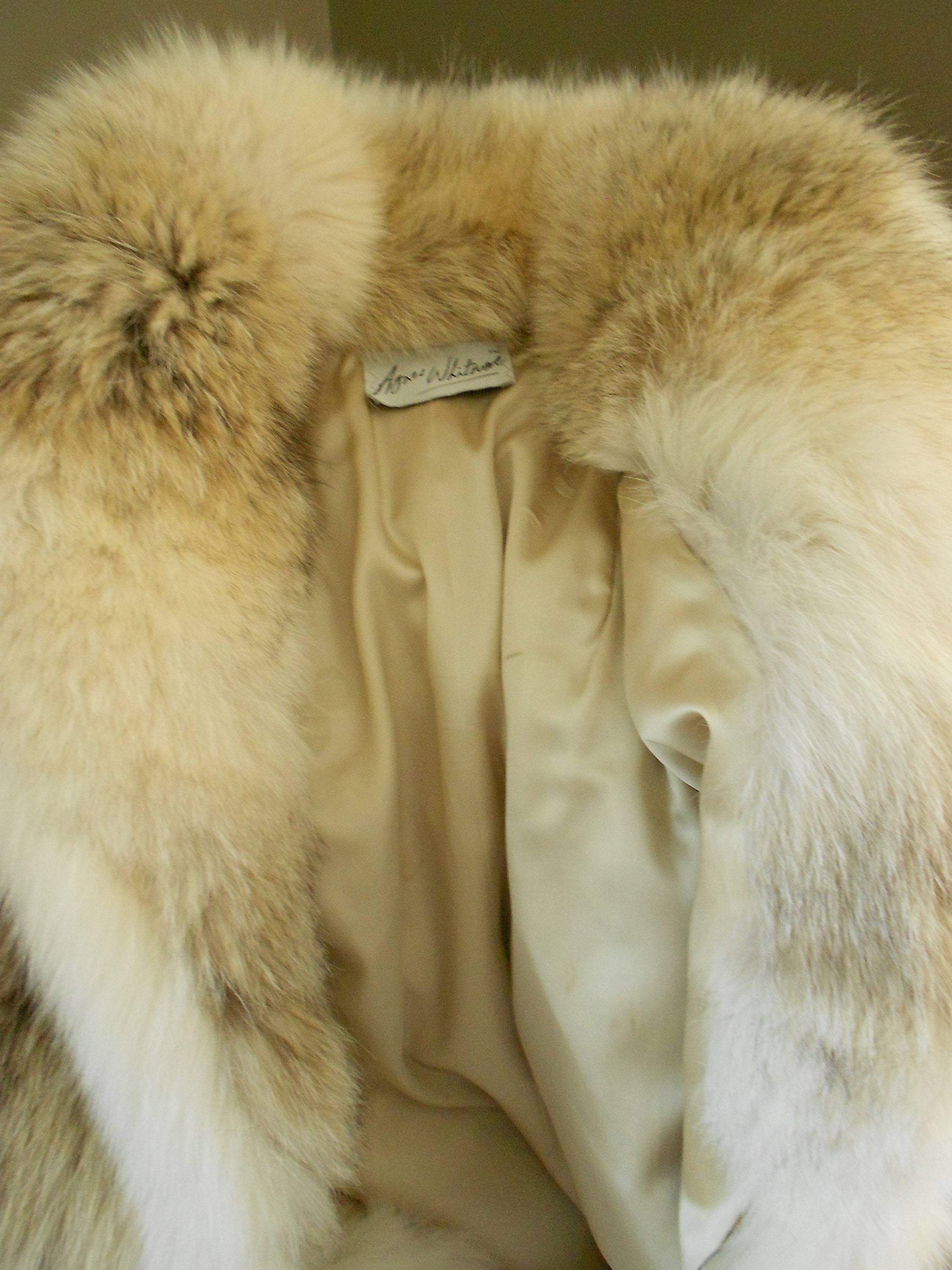 Coyote Fur Coat / Full Length Coyote Coat / Size Large Etsy